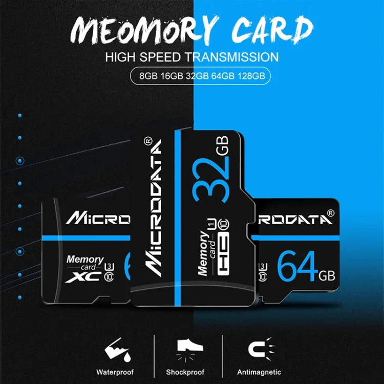 MICRODATA 16GB U1 青ラインと黒 TF（Micro SD）メモリーカード、16GB