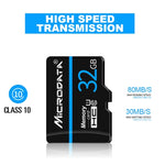 MICRODATA 128GB U3 青ラインと黒 TF（Micro SD）メモリーカード、128GB