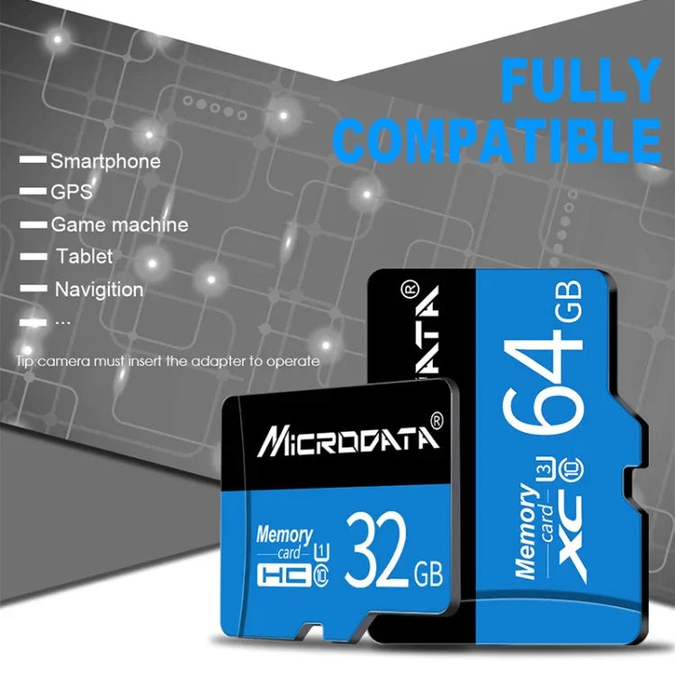 MICRODATA 64GB U3 青黒 TF（Micro SD）メモリーカード、64GB