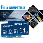MICRODATA 16GB U1 ブルー TF（Micro SD）メモリーカード、16GB