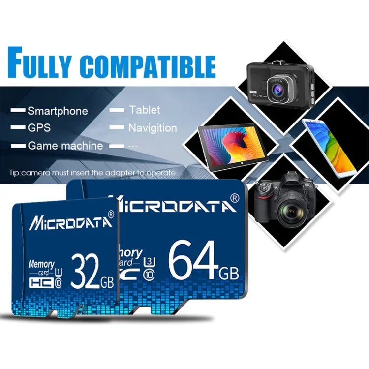 MICRODATA 16GB U1 ブルー TF（Micro SD）メモリーカード、16GB