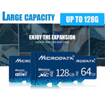 MICRODATA 16GB U1 ブルー TF（Micro SD）メモリーカード、16GB