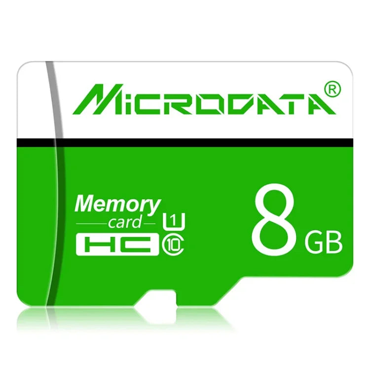 MICRODATA 8GB U1 緑白 TF（Micro SD）メモリーカード、8GB