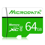 MICRODATA 64GB U3 グリーン＆ホワイト TF(Micro SD) メモリーカード, 64GB