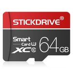 STICKDRIVE 64GB U3 ホワイトライン レッド＆ブラック TF(Micro SD) メモリーカード, 64GB