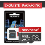 STICKDRIVE 128GB U3 ホワイトライン レッド＆ブラック TF(Micro SD) メモリーカード, 128GB