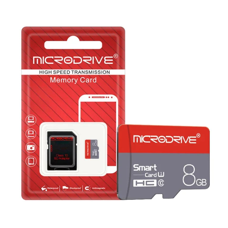 Microdrive 8GB ハイスピード クラス10 Micro SD(TF) メモリーカード, 8GB