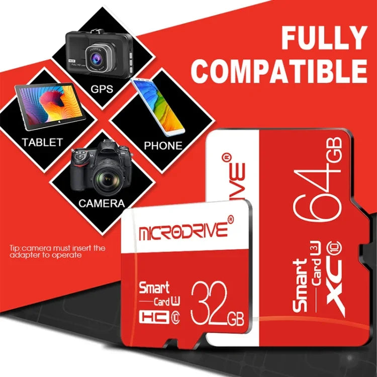Microdrive 64GB クラス10 ハイスピード クラス10 Micro SD(TF) メモリーカード, 64GB