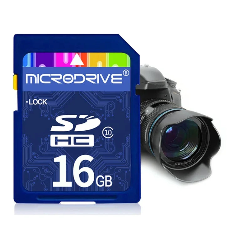 Microdrive 16GB ハイスピード クラス10 SDメモリーカード、SDカードスロット搭載のすべてのデジタル機器対応, 16GB