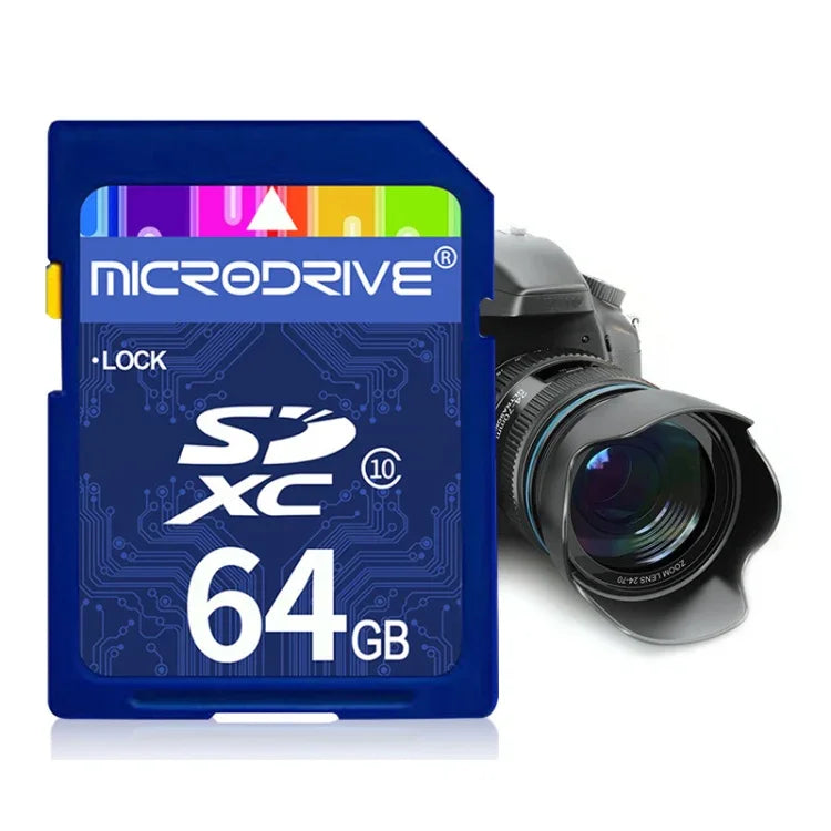 Microdrive 64GB 高速クラス10 SDメモリーカード、すべてのデジタル機器用、SDカードスロット対応、64GB