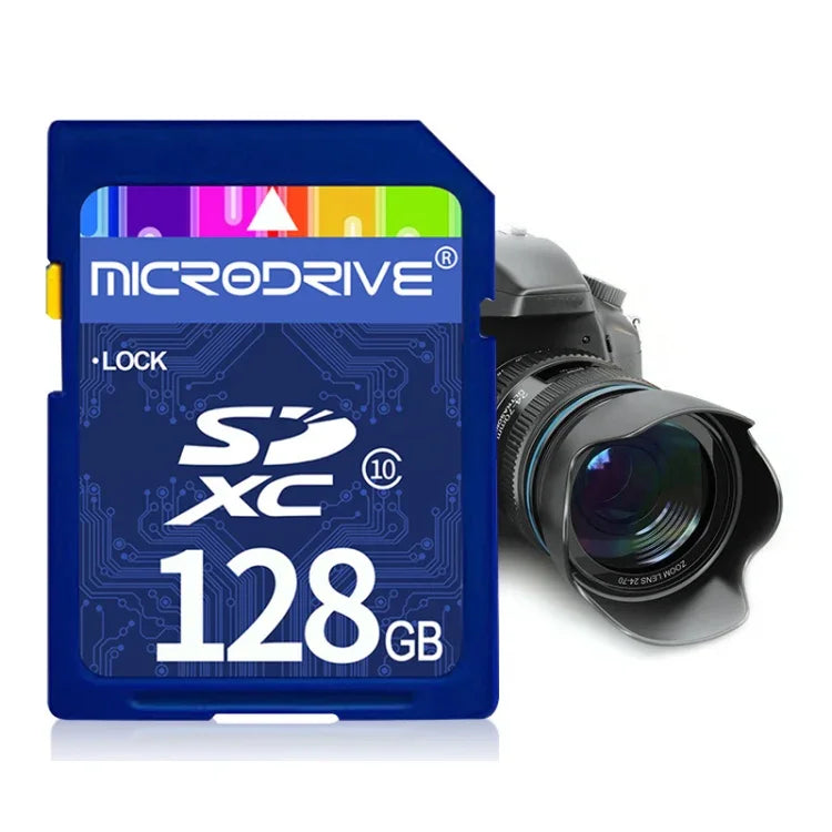 Microdrive 128GB 高速クラス10 SDメモリーカード、すべてのデジタル機器用、SDカードスロット対応、128GB