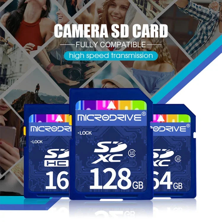Microdrive 128GB 高速クラス10 SDメモリーカード、すべてのデジタル機器用、SDカードスロット対応、128GB
