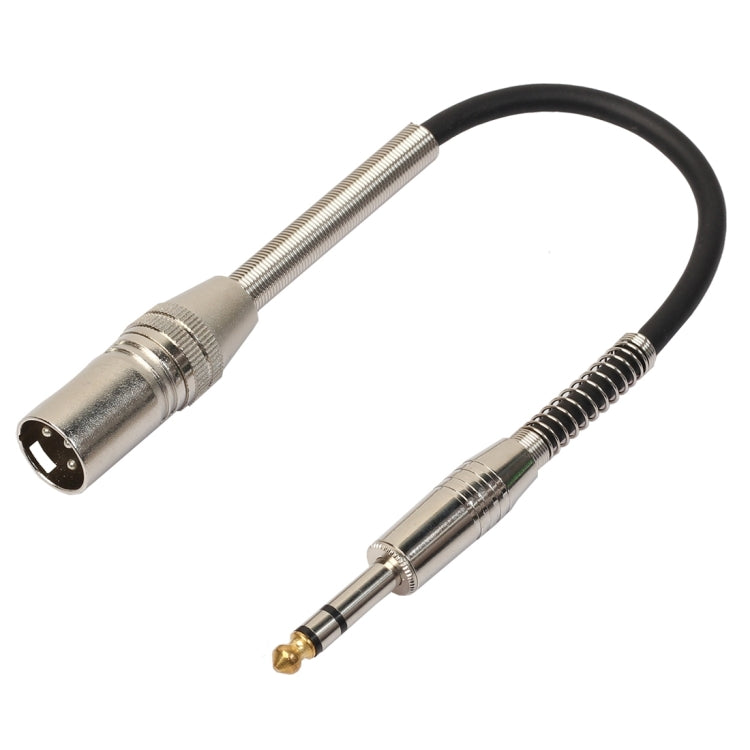 30cm XLR 3ピンオス to 1/4インチ（6.35mm）メスプラグステレオマイクオーディオコードケーブル、BK2077KM