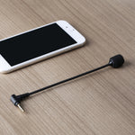 BOYA BY-UM4 3.5mmインターフェースプラグ ライブショー用 全指向性コンデンサーマイク ミニフレキシブルマイク iPhone、Galaxy、Huawei、LGおよびその他スマートフォン対応