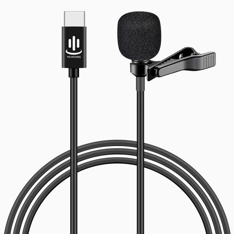 YICHUANG YC-LM10 USB-C / Type-C インテリジェントノイズリダクションコンデンサラベリアマイク、ケーブル長: 1.5m、YC-LM10
