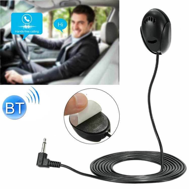 ZJ010MR モノラル 2.5mm 角度ヘッドプラグ 車載ナビゲーションGPSスピーカー 外付け貼付け型 Bluetoothマイクロフォン、長さ: 3m、2.5mm