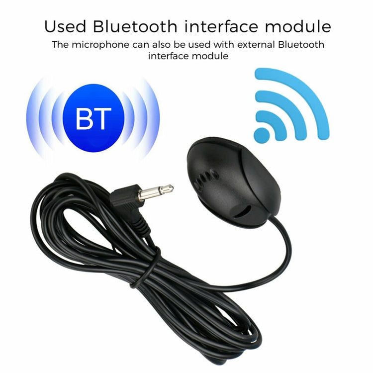 ZJ010MR モノラル 2.5mm 角度ヘッドプラグ 車載ナビゲーションGPSスピーカー 外付け貼付け型 Bluetoothマイクロフォン、長さ: 3m、2.5mm