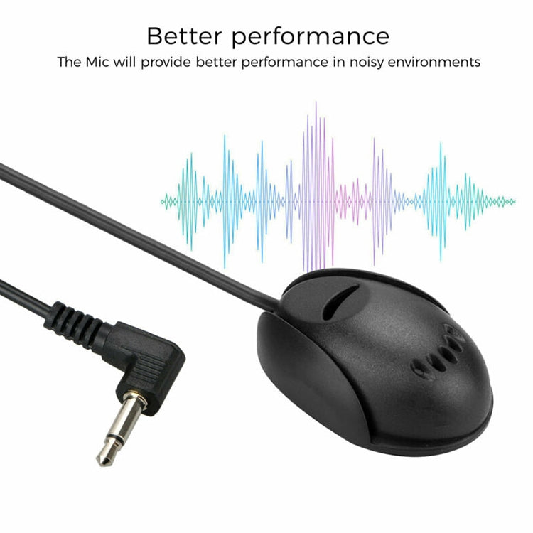 ZJ010MR モノラル 2.5mm 角度ヘッドプラグ 車載ナビゲーションGPSスピーカー 外付け貼付け型 Bluetoothマイクロフォン、長さ: 3m、2.5mm