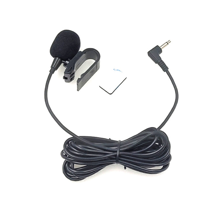 ZJ025MR 貼り付けクリップオン ラベリアモノマイクロフォン 車用GPS / Bluetooth対応オーディオ DVD外部マイク、ケーブル長: 3m、90度エルボー 3.5mmジャック、エルボー 3.5mmジャック モノ