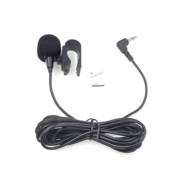 ZJ025MR 貼り付けクリップオン ラベリアステレオマイクロフォン 車用GPS / Bluetooth対応オーディオ DVD外部マイク、ケーブル長: 3m、90度エルボー 3.5mmジャック、エルボー 3.5mmジャック ステレオ