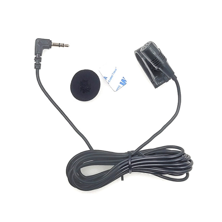ZJ025MR 貼り付けクリップオン ラベリアステレオマイクロフォン 車用GPS / Bluetooth対応オーディオ DVD外部マイク、ケーブル長: 3m、90度エルボー 3.5mmジャック、エルボー 3.5mmジャック ステレオ