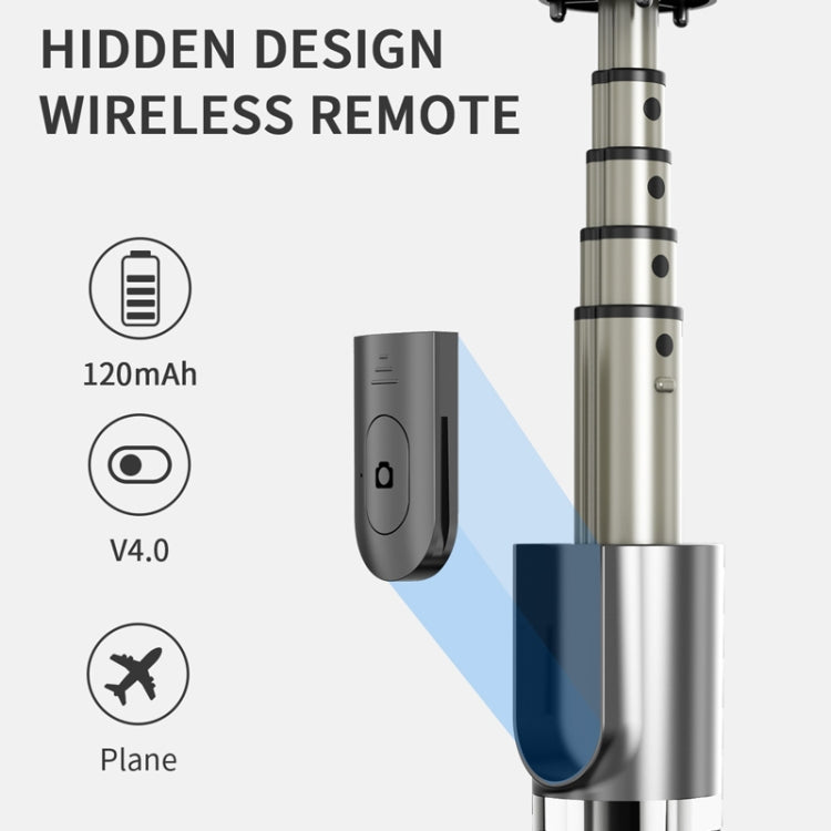 L03 アルミ合金折りたたみ式 Bluetooth 三脚セルフィースティック、L03 ホワイト、L03 ブラック