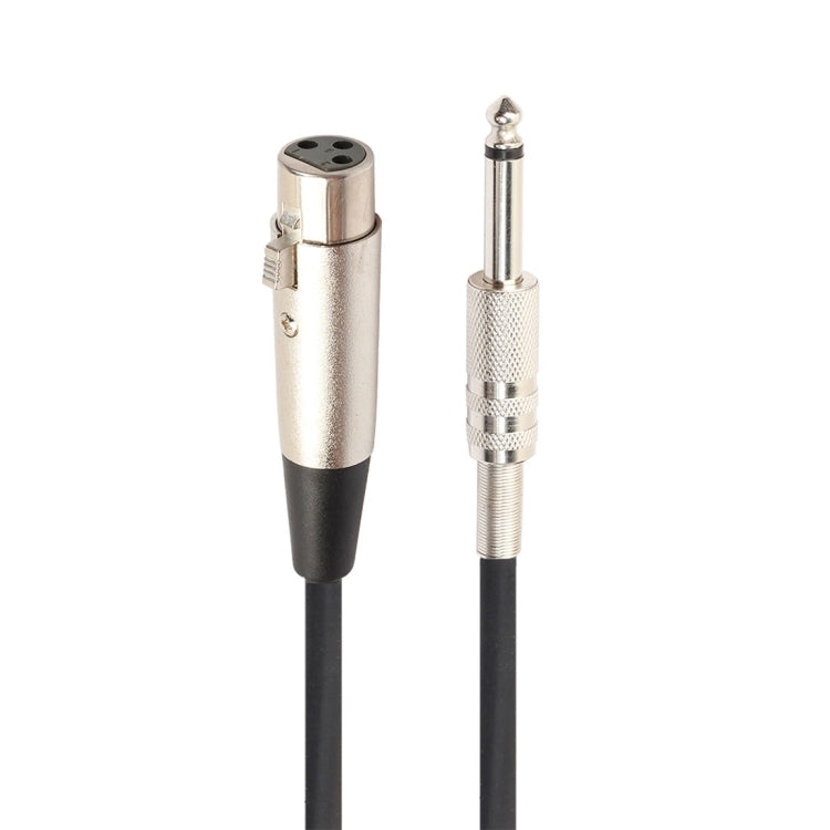 10m XLR 3ピン メス to 1/4インチ (6.35mm) モノラルシールドマイクケーブル、長さ: 10m