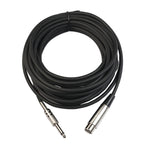 10m XLR 3ピン メス to 1/4インチ (6.35mm) モノラルシールドマイクケーブル、長さ: 10m