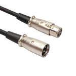 5m 3ピン XLR オス to XLR メス マイクロフォンケーブル、長さ: 5m