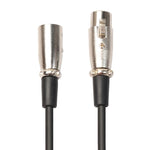 5m 3ピン XLR オス to XLR メス マイクロフォンケーブル、長さ: 5m