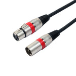 3m 3ピンXLRオスからXLRメス MICシールドケーブル マイク用オーディオコード、長さ：3m（レッド）