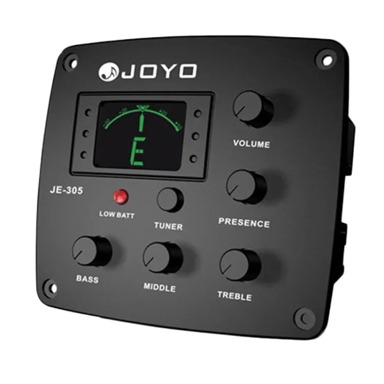 JOYO JE-305 ギターピックアップ 4バンドEQ プリアンプ チューナーピックアップ イコライザー チューニング機能付き, JE-305