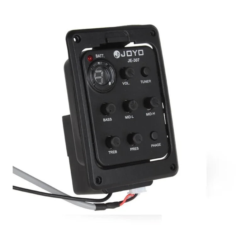 JOYO JE-307 ギターピックアップ 5バンドイコライザー フォークギターEQ アコースティックギター用ピックアップ プリアンプ 電子デジタルチューナー, JE-307
