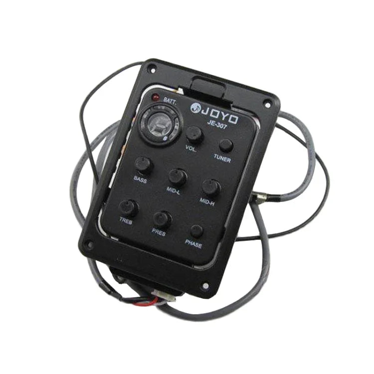 JOYO JE-307 ギターピックアップ 5バンドイコライザー フォークギターEQ アコースティックギター用ピックアップ プリアンプ 電子デジタルチューナー, JE-307