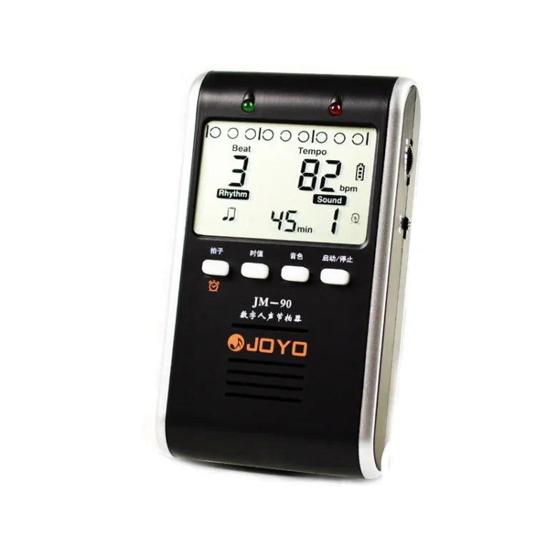 JOYO JM-90 ミニポータブル充電式クリップオンLEDインジケーター 電子デジタルメトロノーム トーンジェネレーター チューナー ギター・バイオリン・ウクレレ用, JM-90（ブラック）、JM-90（ホワイト）