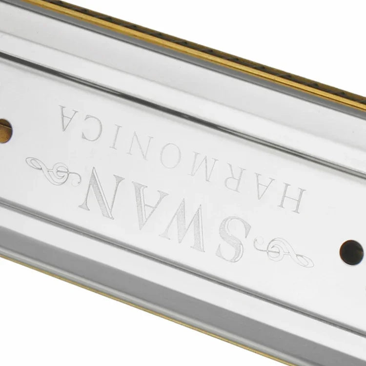 Swan SW24-12A 24穴両面ハーモニカ 初心者向けポリフォニックボックス 大人 子供 初心者 演奏用, SW24-12A 24穴ポリフォニックハーモニカ
