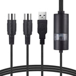 WERSI UM-18 USB MIDIケーブル MidiPort MIDIケーブル 電子ピアノ 電子ドラム 音楽編集用ケーブル、長さ：2m