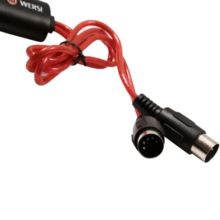 WERSI UM-18 USB MIDIケーブル MidiPort MIDIケーブル 電子ピアノ 電子ドラム 音楽編集用ケーブル、長さ：2m