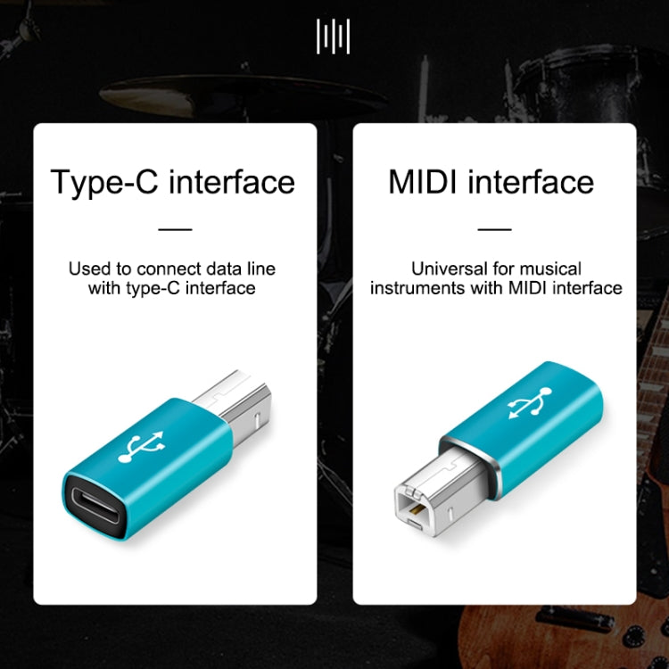 Type-Cメス to MIDIオス ユニバーサルアダプター 電子楽器用