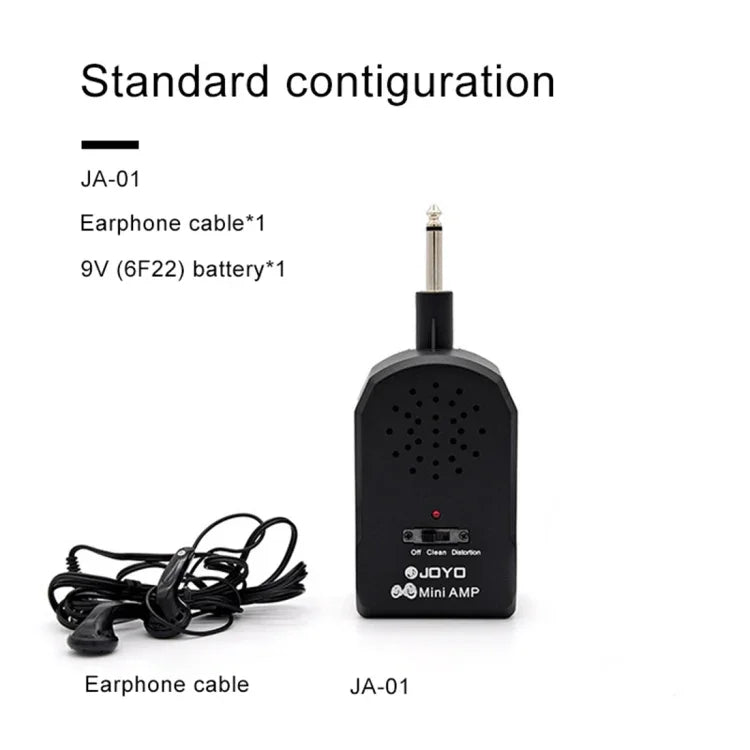 JOYO JA-01 2W大音量ギターアンプ ミニポータブルエレキギター・ベーススピーカー（ディストーション音色付き）、MP3／イヤホン対応、JA-01