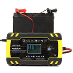 FOXSUR 12V-24V Car Motorcycle Truck Repair Battery Charger AGM Charger, EU Plug, UK Plug, US Plug, EU Plug