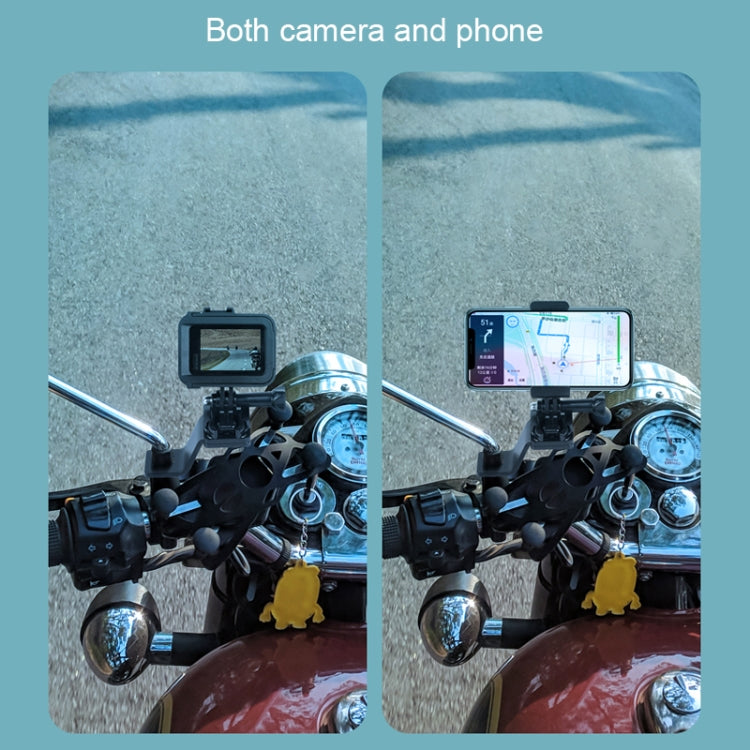 RUIGPRO バイクハンドルバー合金スマホブラケット GoPro / Insta360 / DJI OSMO スポーツカメラ対応