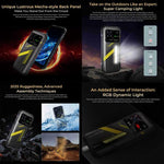 HOTWAV Hyper 7 耐衝撃スマホ、8GB+256GB、10800mAh、6.6インチ、Android 14、MediaTek Dimensity 7050 5G、ネットワーク：5G、OTG、NFC