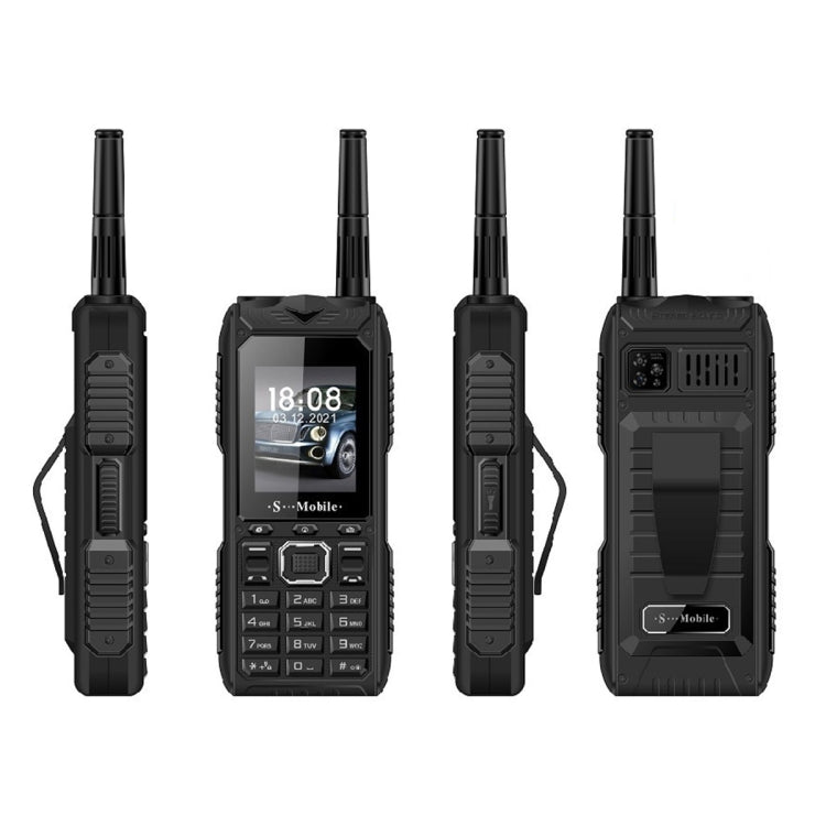 防水・耐衝撃・防塵、2400mAhバッテリー、2.2インチ、21キー、LED懐中電灯、FM、クアッドSIM、アンテナ付き