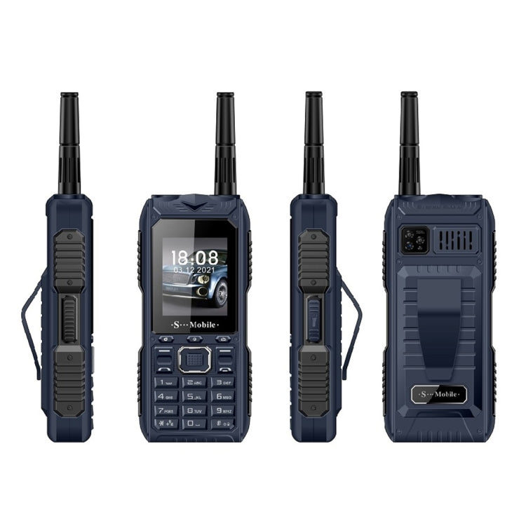 防水・耐衝撃・防塵、2400mAhバッテリー、2.2インチ、21キー、LED懐中電灯、FM、クアッドSIM、アンテナ付き
