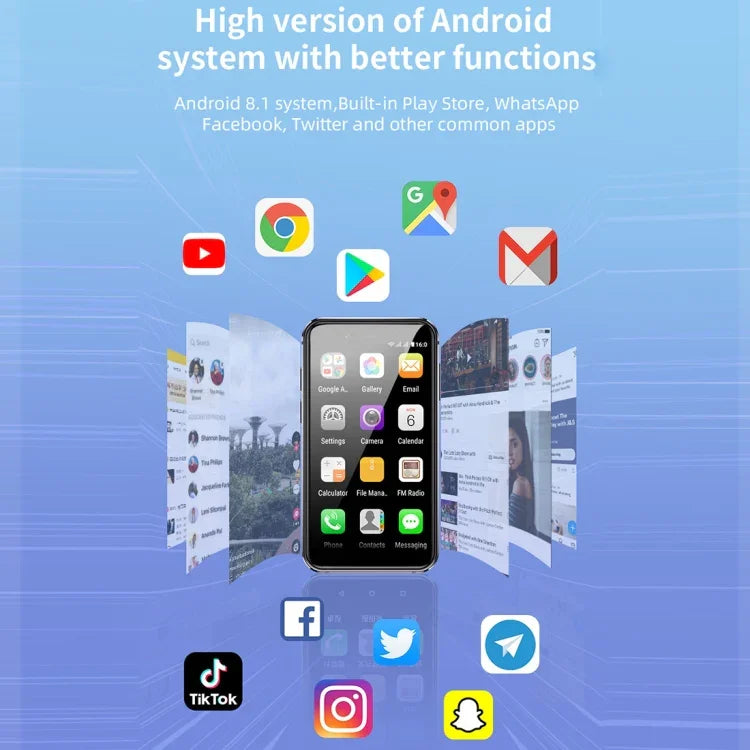 3.0インチ Android 8.1 MTK6580 クアッドコア 1.3GHz、ネットワーク：3G、デュアルSIM、グローバル版 Google Play対応