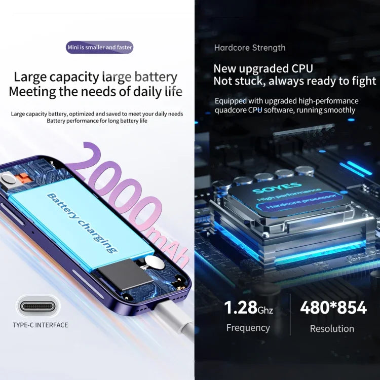 顔認証、3.0インチ Android 9.0 MTK6739CW クアッドコア 最大1.28GHz、OTG、ネットワーク：4G、デュアルSIM、Google Play対応、3GB+64GB