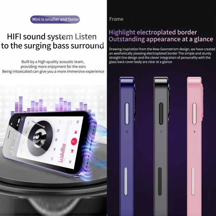 顔認証、3.0インチ Android 9.0 MTK6739CW クアッドコア 最大1.28GHz、OTG、ネットワーク：4G、デュアルSIM、Google Play対応、3GB+64GB