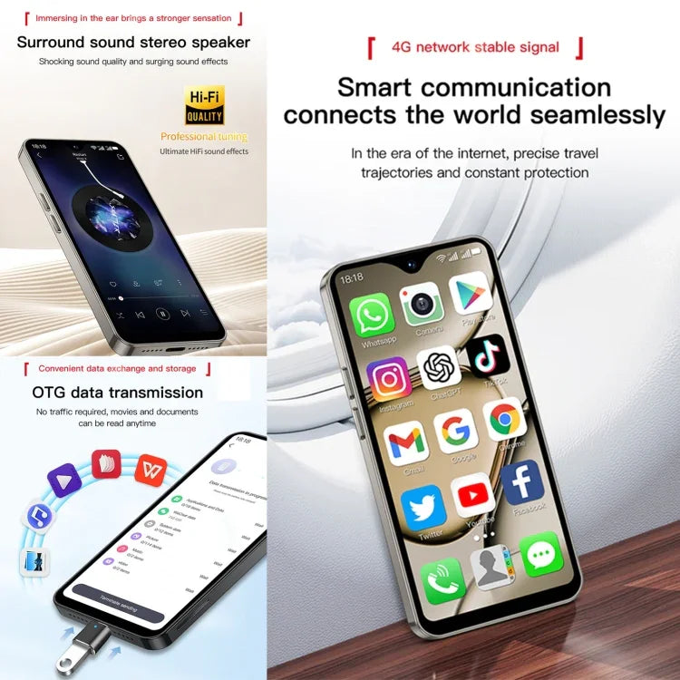 SOYES XS18 Pro Max、2GB+16GB、Face ID、4.3インチ Android 8.1 MTK6737A クアッドコア、ネットワーク：4G、OTG、デュアルSIM、XS18 Pro Max