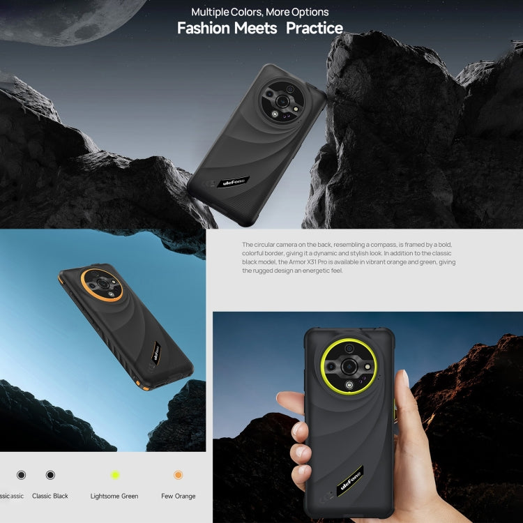 Ulefone Armor X31 Pro 5G、8GB+256GB、ナイトビジョン、IP68/IP69K ラギッドフォン、6.56インチ Android 14 MediaTek Dimensity 6300 オクタコア、ネットワーク：5G、NFC、OTG、Armor X31 Pro